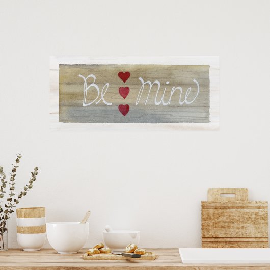 Poster Russe Valentine Be Mine (Cuisine)