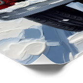 Poster Russian Blue Cat Christmas Red Truck Holiday (Coin)