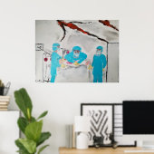 Poster Russian bombing of Kyiv Children's Hospital (Bureau à domicile)