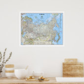 Poster " Russie : 2012/aujourd'hui - Carte murale détaill (Cuisine)