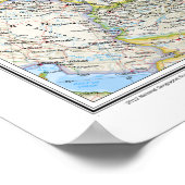 Poster " Russie : 2012/aujourd'hui - Carte murale détaill (Coin)