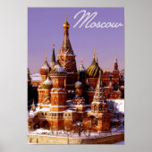 Poster Russie capitale Moscou Kremlin (Devant)