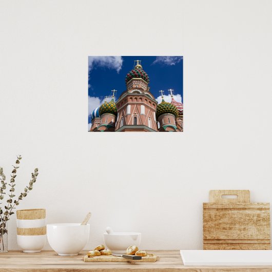 Poster Russie, Moscou, Carré rouge. St Basil's 2 (Cuisine)