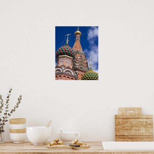 Poster Russie, Moscou, Carré rouge. St Basil's 5 (Cuisine)