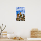 Poster Russie, Moscou, place Rouge, cathédrale Saint-Basi (Cuisine)