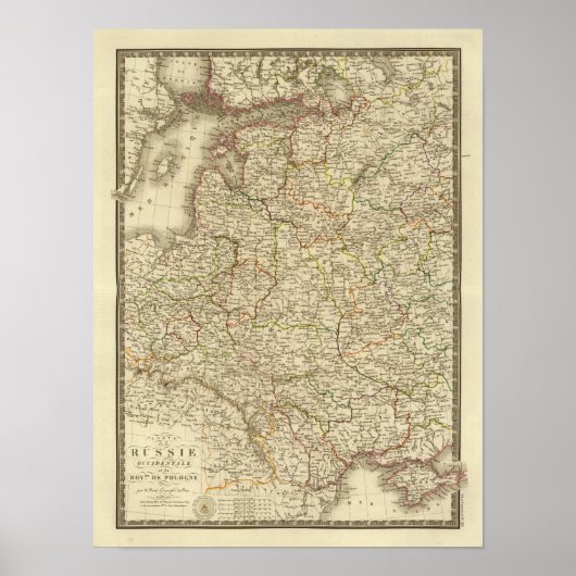 Poster Russie occidentale, Pologne (Devant)