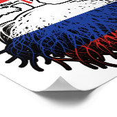 Poster Russie Russie Canada drapeau des racines de l'arbr (Coin)