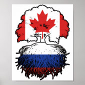 Poster Russie Russie Canada drapeau des racines de l'arbr (Devant)