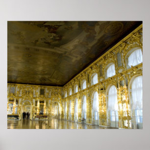 Poster Russie, Saint-Pétersbourg, Palais de Catherine (au