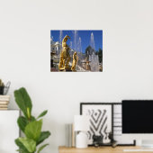 Poster Russie, Saint-Pétersbourg, Statues dorées dans la (Bureau à domicile)