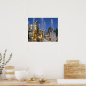 Poster Russie, Saint-Pétersbourg, Statues dorées dans la (Cuisine)
