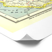 Poster " Russie (Union soviétique) : 1944 Carte détaillée (Coin)