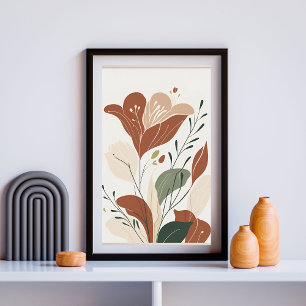 Poster Rust Botanical Sérénité I – Abstrait Contemporain 