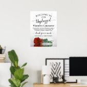 Poster Rust Orange Rose Chic Unplugged Mariage cérémonie (Bureau à domicile)