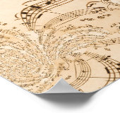 Poster Rustic Antique Musical Notes (Coin)