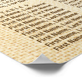 Poster Rustic Automne Feuilles Éclairage De Chaîne Carte (Coin)