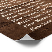 Poster Rustic Automne Feuilles Éclairage De Chaîne Carte  (Coin)