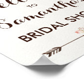 Poster Rustic Autumn Floral Bridal Wedding Baby Shower (Coin)