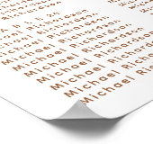 Poster Rustic Autumn Mariage 30 Table Seating (Coin)