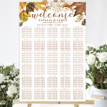 Poster Rustic Autumn Mariage 30 Table Seating<br><div class="desc">Elégant Rustic Brown Autumn Mariage de automne 30 Table Seating Chart Poster. Tous les textes sont pré-arrangés pour que vous personnalisiez facilement et rapidement avec vos propres détails.</div>