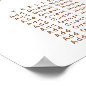 Poster Rustic Autumn Mariage 30 Table Seating (Coin)