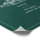 Poster Rustic Barn Emerald Mariage de automne vert Bienve (Coin)