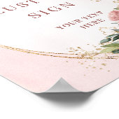 Poster Rustic Boho Rose Gold Greenery Custom Sign (Coin)