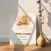 Rustic Boho Wild West Girl Baby shower Bienvenue