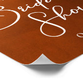 Poster Rustic Burnt Orange Bridal Shower Welcome (Coin)