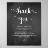 Poster Rustic Chalkboard, Don Mariage, Contribution (Devant)