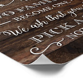 Poster Rustic Chic DEUX FAMILLES DEVENIR UN SIGNE Imprime (Coin)