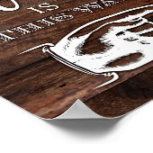 Poster Rustic Chic LE PARTI EST DE CETTE FAÇON Signer Imp (Coin)