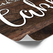 Poster Rustic Chic LEUR PERMETTRE DE MANGER DU GÂTEAU SIG (Coin)