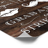 Poster Rustic Chic SELFIE STATION GRAB A PROP SIGNALER Im (Coin)