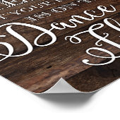 Poster Rustic CHic VOTRE PLACE EST SUR LE SOL DE DANSE Im (Coin)
