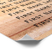 Poster Rustic Country Bois & Pots Mason Mariage Siège (Coin)