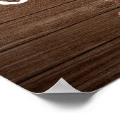 Poster Rustic Country Boots Cowgirl Birthday Numéro de ta (Coin)