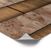 Poster Rustic Country Grange Wood Guestbook (Coin)