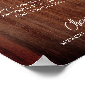 Poster Rustic Country Open Bar Mariage personnalisé (Coin)