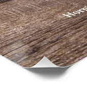 Poster Rustic Country Open Bar Sign Business Mariage (Coin)