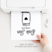 Poster Rustic Date Jar Ideas Sign for Bridal Shower