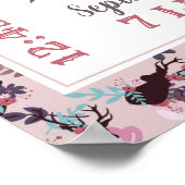 Poster Rustic Deer Head Chic Baby Girl Birth Record Stati (Coin)