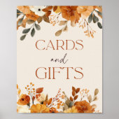 Poster Rustic Fall In Love Cartes D'Aquarelle Cadeaux (Devant)