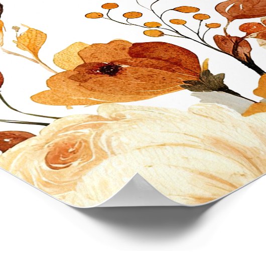 Poster Rustic Fall Neutral Cutie Pie First Birthday (Coin)