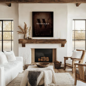 Poster Rustic Farmhouse Family Last Name Western Decor