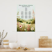 Poster Rustic Floral Countryside Wedding Seating (Cuisine)