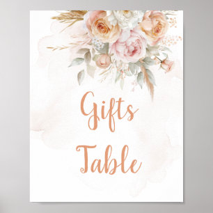Poster Rustic Floral n'est-elle pas Onederful Gifts Table
