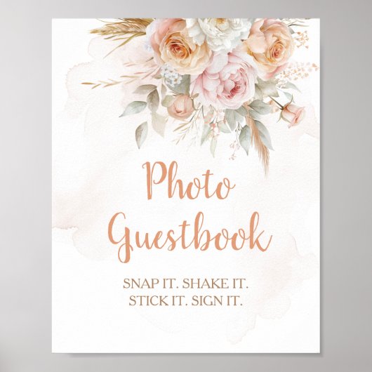 Poster Rustic Floral n'est pas elle fabuleuse Photo Guest (Devant)