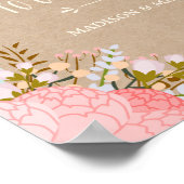 Poster Rustic Flowers | Symbole de réception de mariage (Coin)