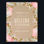 Poster Rustic Flowers | Symbole de réception de mariage<br><div class="desc"></div>